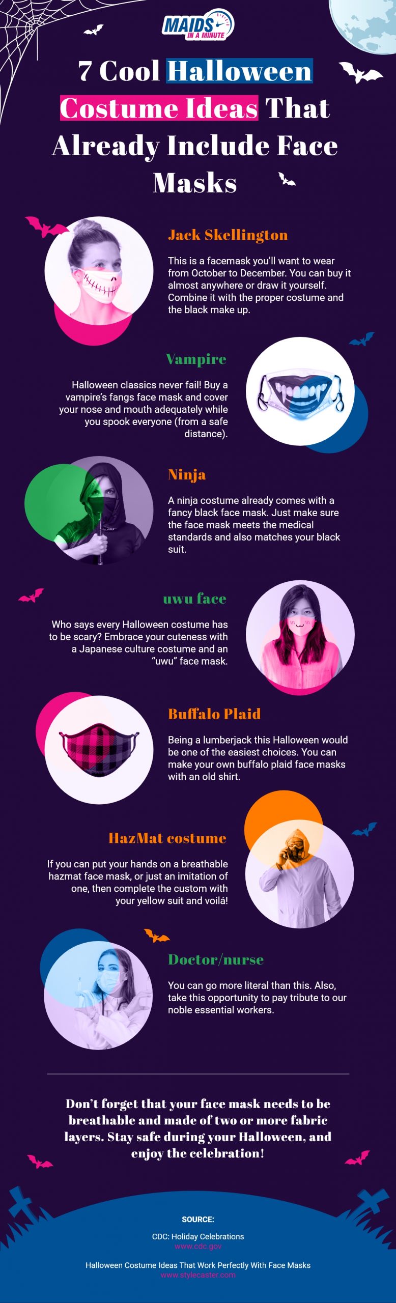 7 Cool Halloween Costume Ideas That Already Include Face Masks