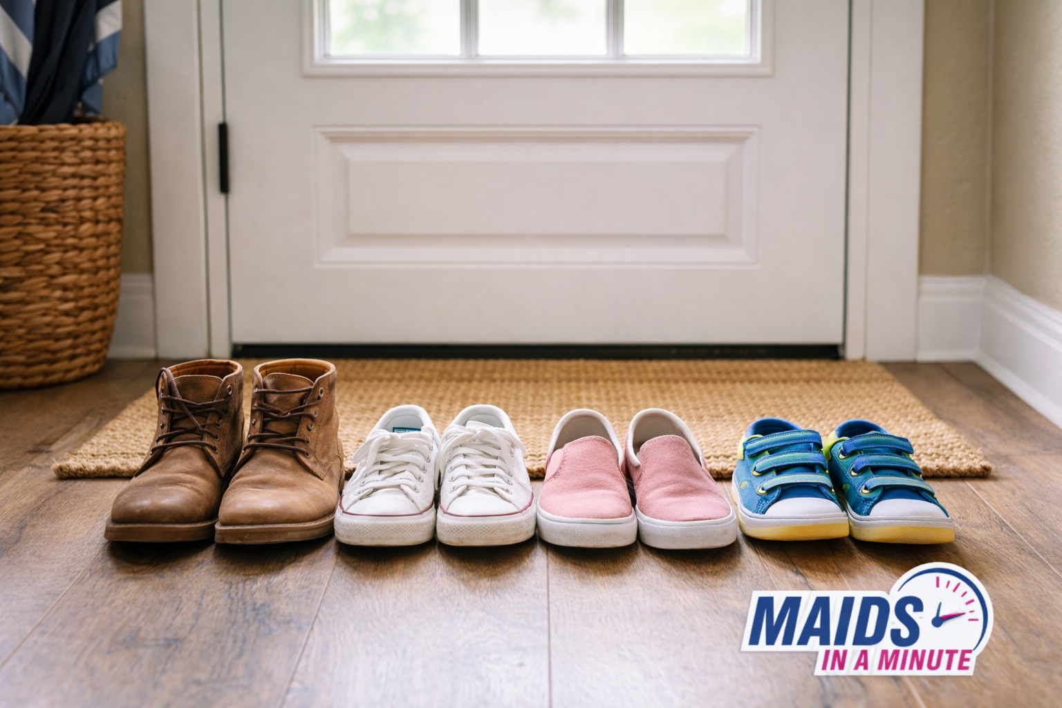 keep your home clean by removing shoes at the door